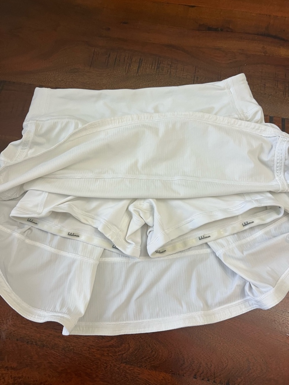 Lululemon Pace Rival Skirt White Size 4 Tall 15” Tennis Golf Athletic Skort Line - Picture 2 of 6